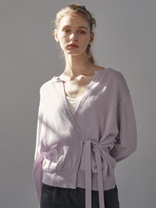 Paper wrap cardigan (Lilac)