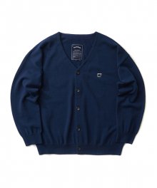 W LOGO CARDIGAN (NAVY)