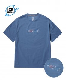 DIAGONAL ICE SHELL T-SHIRTS D/BLUE