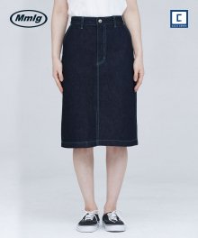 [Mmlg] MMLG DENIM SKIRT (INDIGO BLUE)