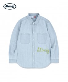 [Mmlg] HOME DENIM SHIRT (LIGHT BLUE)