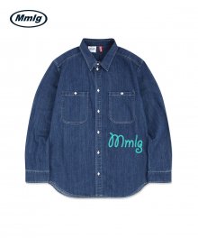 [Mmlg] HOME DENIM SHIRT (MID BLUE)