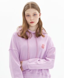 CHESS CHECK CROPPED HOODIE_LAVENDER
