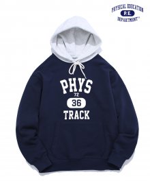 MIXED PHYS TRACK HOODIE NAVY