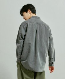 PIGMENT DYEING OVERSIZED SHIRT _ CHARCOAL