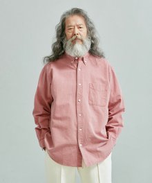 PIGMENT DYEING OVERSIZED SHIRT _ PINK