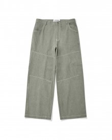 Panelled Wide Trousers/Khaki