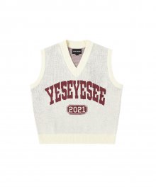 Y.E.S Schooler Knit Vest Ivory