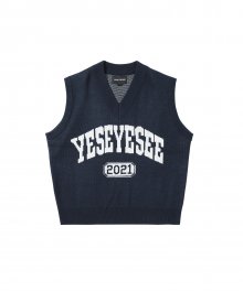 Y.E.S Schooler Knit Vest Navy