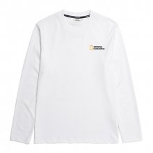 N211UTS910 네오디 스몰 로고 베이직 긴팔 티셔츠 WHITE