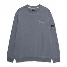 내셔널지오그래픽 N211USW810 블루핀 어반 로고 맨투맨 티셔츠 GREYISH BLUE