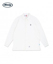 [Mmlg] C-RABBIT PIQUE SHIRT (WHITE)