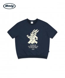 [Mmlg] SPORT RABBITS HALF SWEAT (NAVY)