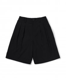 [SS21] Two Tuck Wide Shorts Black