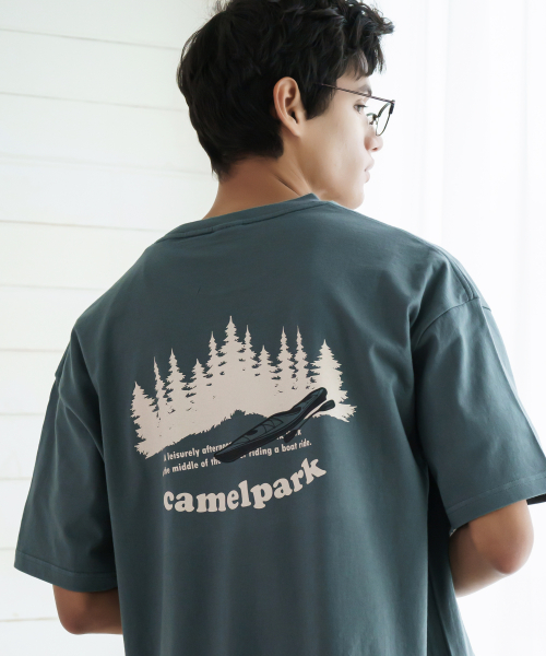 카멜워크(camelwork) 카멜 파크 반팔티셔츠(딥그린)