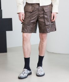 DOUBLE POCKET SHORTS (BROWN)