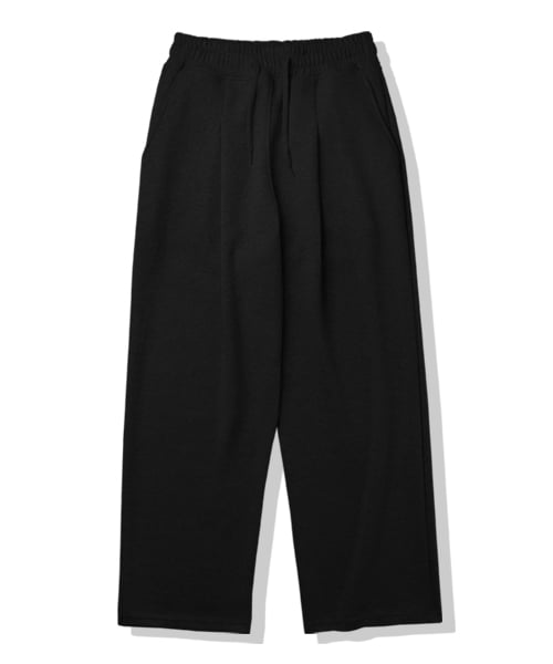 MUSINSA | MODERMENT One-chin Wide Sweatpants [Black]