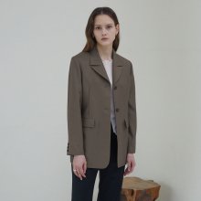 Two Button Line Jacket - Ash Brown