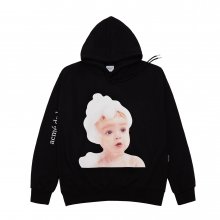 ADLV BABY FACE HOODIE BLACK BUBBLE