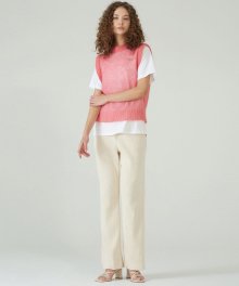 MOHAIR KNITTED VEST (pink)