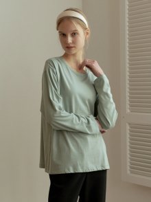 [ESSENTIAL]2.53 MODAL TSHIRT_GREY GREEN