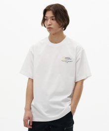 N212UTS903 세미 오버핏 레터링 반팔 티셔츠 WHITE