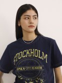 웨이브유니온(WAVE UNION) Stockholm short sleeve T-shirt dark navy