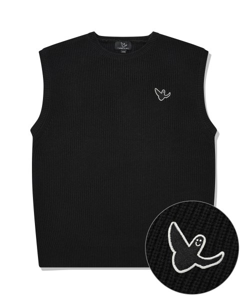 와릿이즌(WHATITISNT) ANGEL KNIT VEST BLACK - 사이즈 & 후기 | 무신사