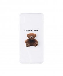 COOL TEDDY PHONE CASE (WHITE)