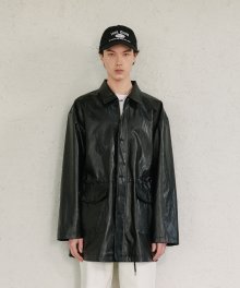 SAFARI LEATHER JACKET (BLACK)