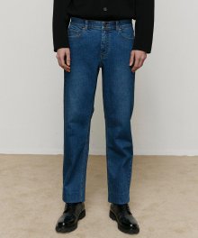 [BLUER THAN] DEEP BLUE STRAIGHT FIT BETTER DENIM PANTS TNPA1E788B2