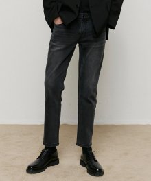 [BLUER THAN] WASHED BLACK SLIM FIT BETTER DENIM PANTS TNPA1E782G2