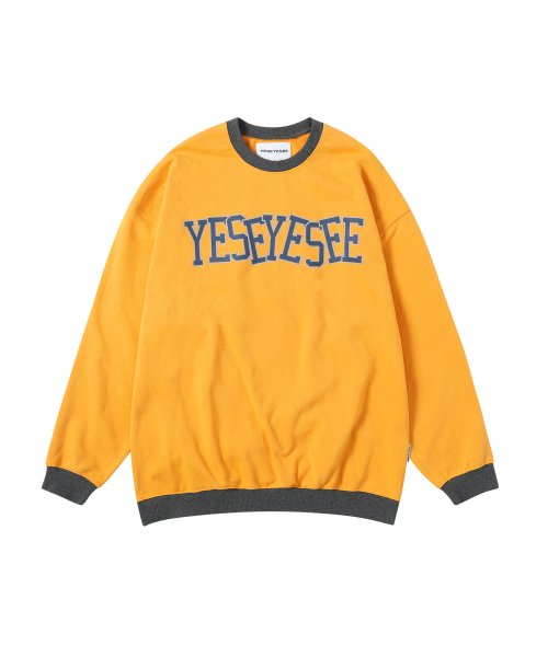 ★送料・関税込★YESEYESEE★Mashed Arch Crewnec.k★スウェット 예스아이씨(YESEYESEE) Mashed Arch Crewneck Yellow - 사이즈