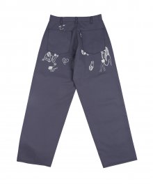 Itaewon Story Cotton Pants [Charcoal]