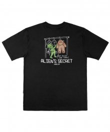 Aliens secret 오버핏 반팔 티셔츠 AS804(black)