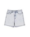 Washed Denim Shorts [White]