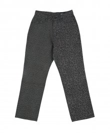 Leopard Washed Cotton Pants [Charcoal]