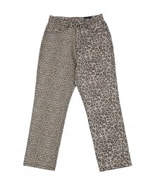 Leopard Washed Cotton Pants [Beige]