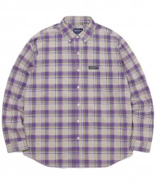 Plaid Twill Shirt Purple
