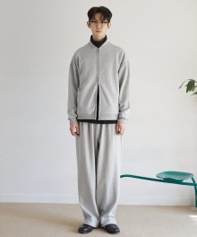Two Tuck Wide Sweat Pants [Grey]