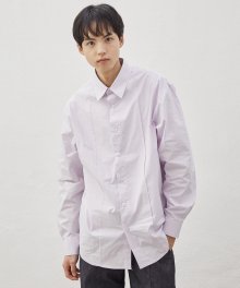 Pin Tuck Shirts [Lavender]