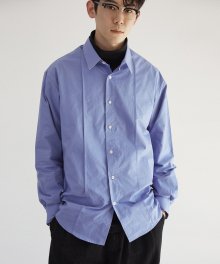 Pin Tuck Shirts [Sax Blue]
