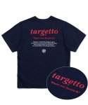 타게토(TARGETTO) 백 프린팅 로고 티셔츠_네이비