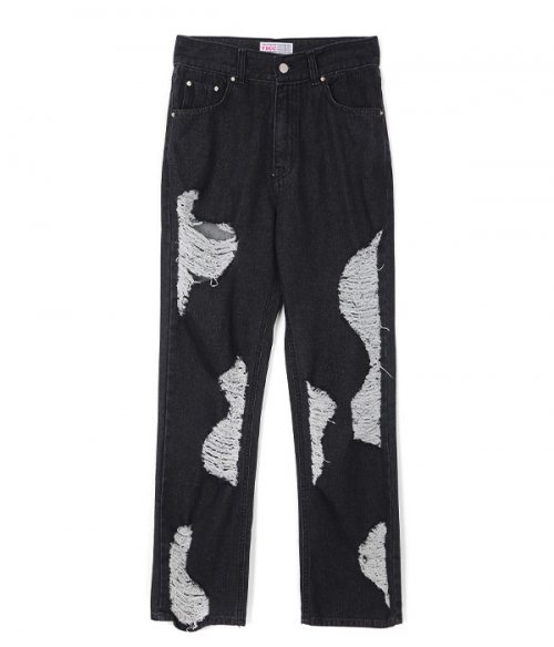 MILK COW CUTTING джинсовый PANTS_BLACK