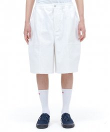 LOOSED HALF PANTS (WHITE)