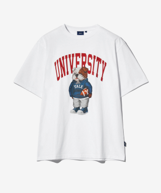 예일(YALE) UNIVERSITY DAN T-SHIRT WHITE / RED 상품 이미지