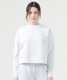 FRENCH TERRY CROP PULLOVER_L/MELANGE