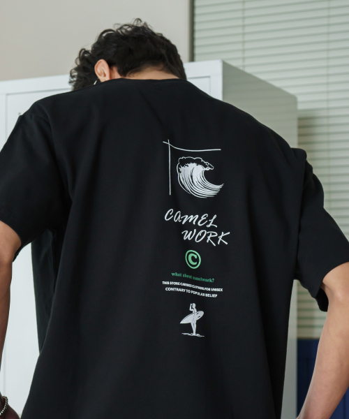 카멜워크(camelwork) 웨이크보드 반팔티셔츠(블랙)
