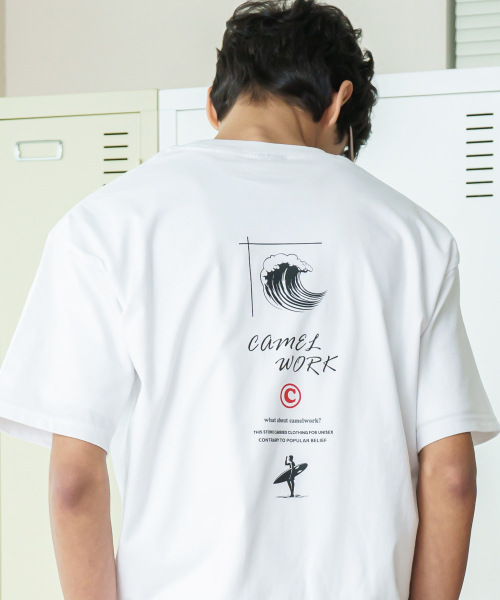 카멜워크(camelwork) 웨이크보드 반팔티셔츠(화이트)