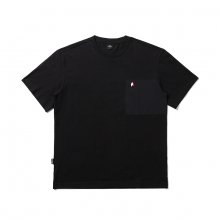 PATCH (패치) 남녀공용 오버핏 라운드 티셔츠 Black